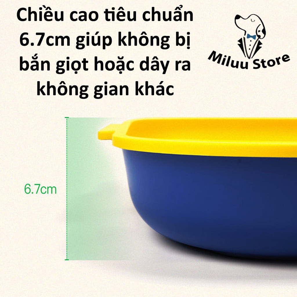 Khay vệ sinh chó mèo, khay tập vệ sinh cho thú cưng hình xương rồng dễ thương (PKW030,PKW029)