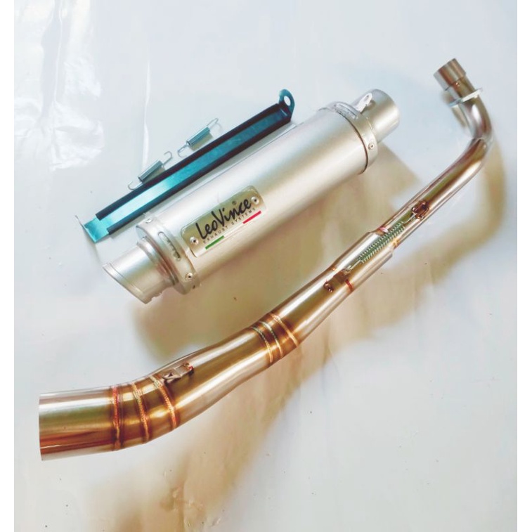 Pô leovince full cổ 2 khúc inox 201 gắn sirius,wave dreams.