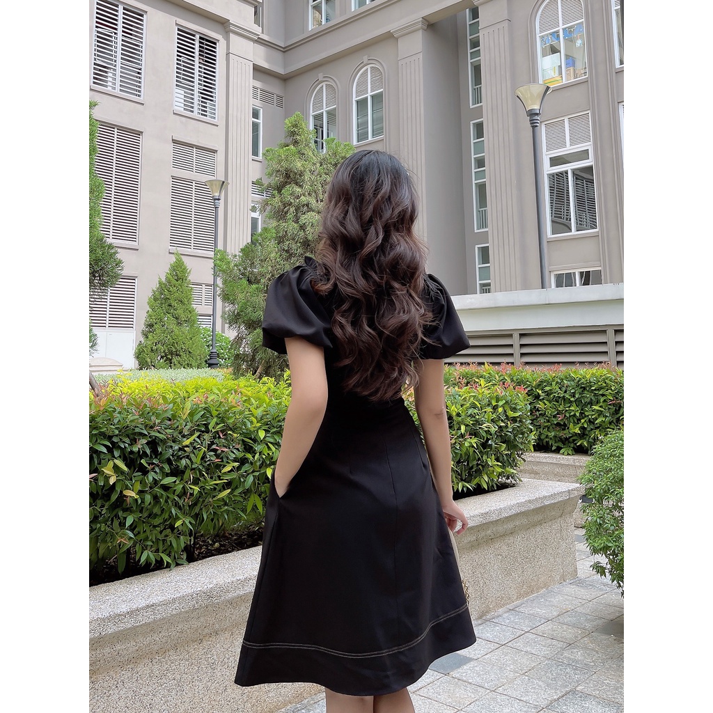 Đầm xòe tạo kiểu vai bèo tay bồng nhẹ nhàng Adriana dress C326 Cin house