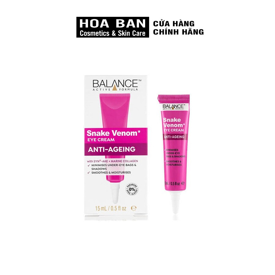 Kem mắt chống lão hóa nọc rắn Balance Active Formula Snake Venom 15ml | BigBuy360 - bigbuy360.vn