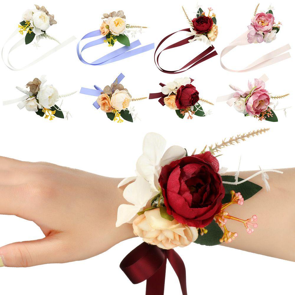 Eutus Vòng Tay Hoa Buộc Dây Trang Trí Đám Cưới / Tiệc Tùng / Đám Cưới Dành Cho Cô Dâu