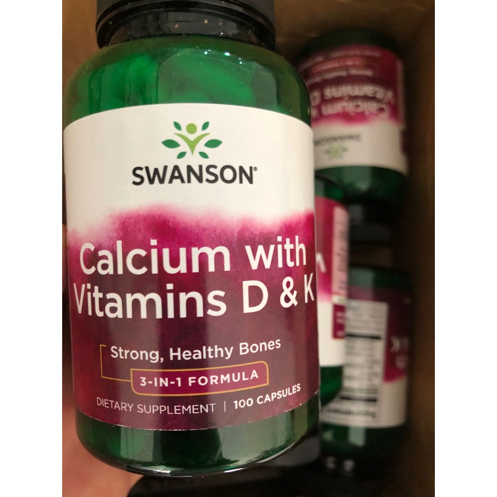 Giúp tăng chiều cao & phòng loãng xương Swanson Calcium with Vitamins D & K