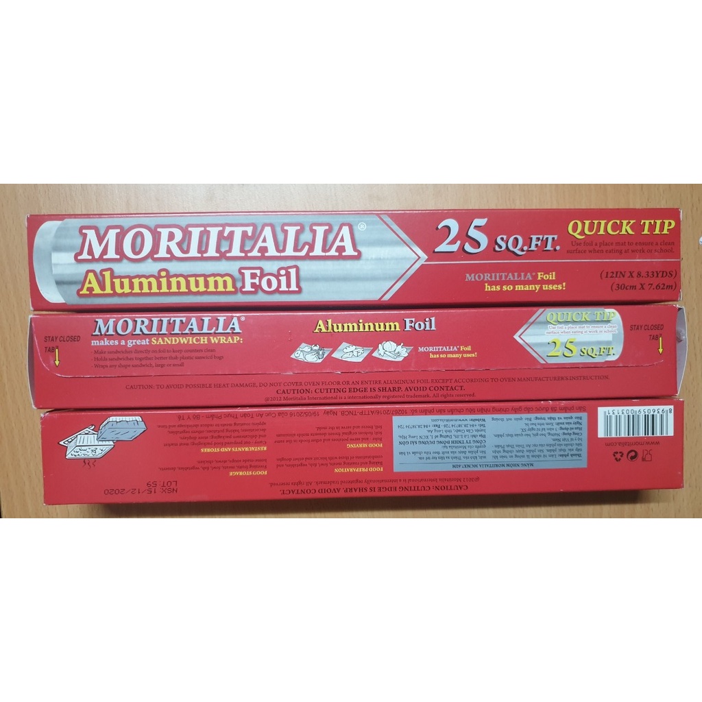 COMBO 3 HỘP MÀNG NHÔM THỰC PHẨM MORIITALIA 30CMX7.6M