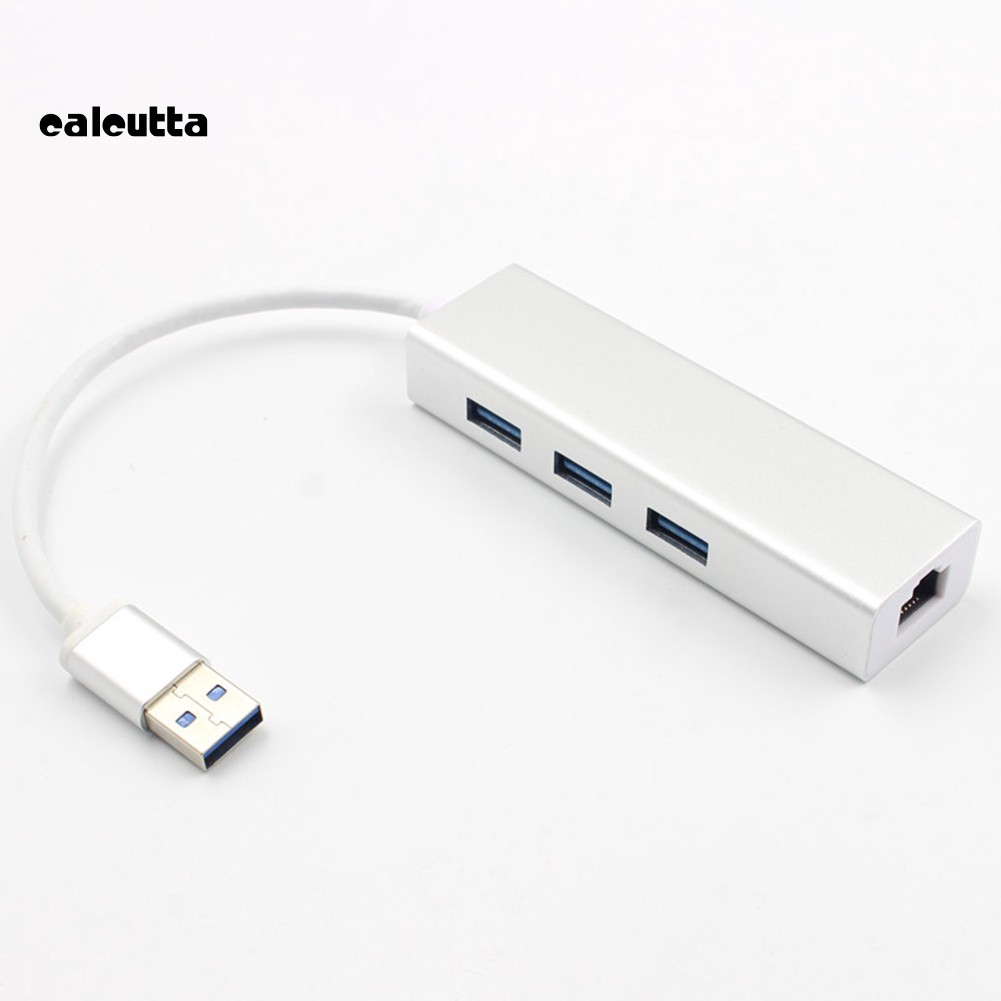 ✡DP✡1000Mbps 3 USB Ports Gigabit Ethernet Lan RJ45 Network Adapter Hub Dock for PC