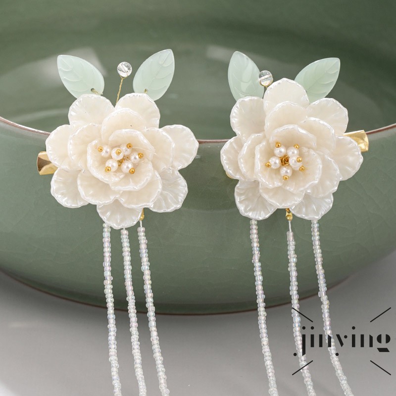 GETNOIVAS Ghim cài tóc hợp kim đính hoa cổ điển sang trọng phong cách Trung Hoa