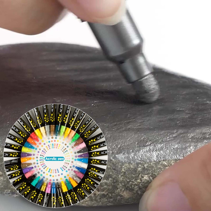 Goo 12 / 24 Bút Lông Đánh Dấu Hai Đầu Màu Ánh Kim Dùng Làm Album Ảnh / Ký Tên