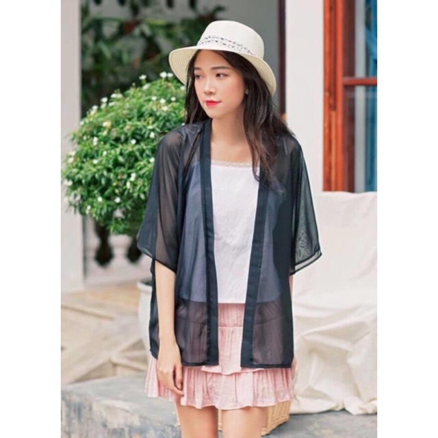 Áo Kimono Trơn loại mỏng