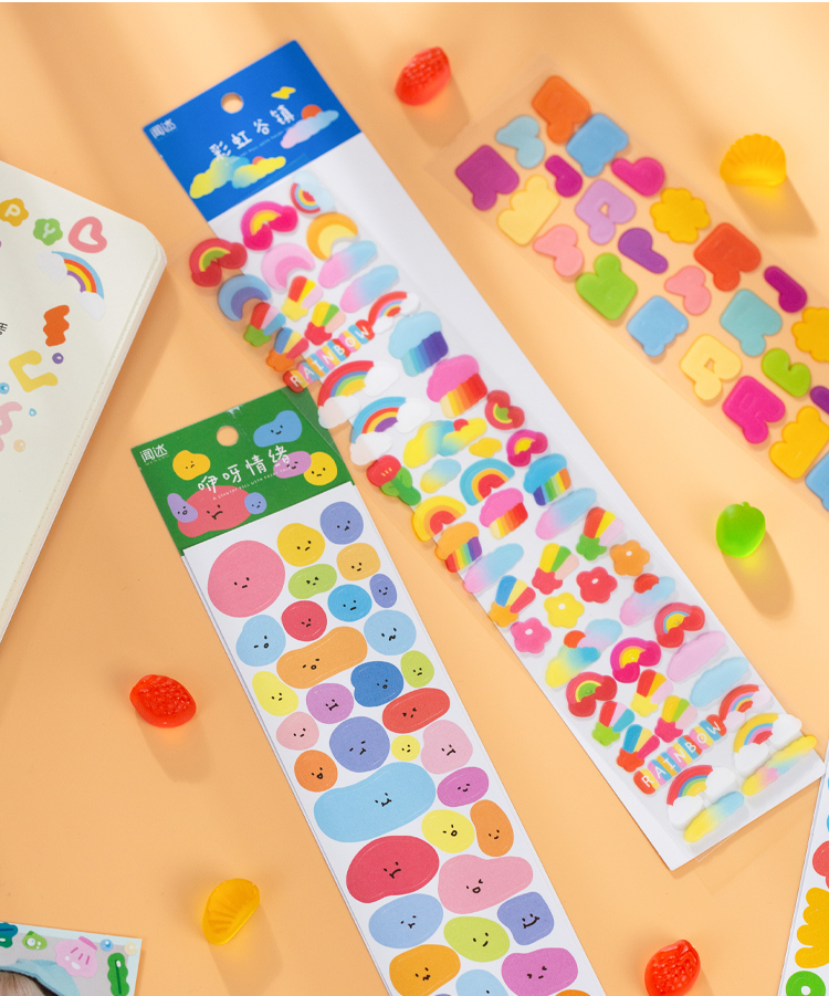 2 Tờ hình dán trang trí sổ lưu niệm