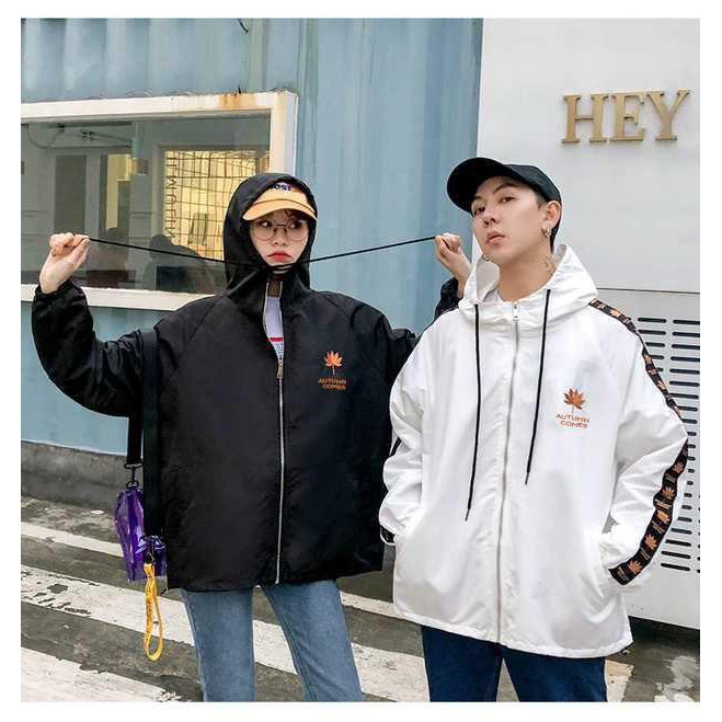 Áo khoác dù nam nữ có mũ, áo khoác dù họa tiết lưng Cờ Canada - | BigBuy360 - bigbuy360.vn