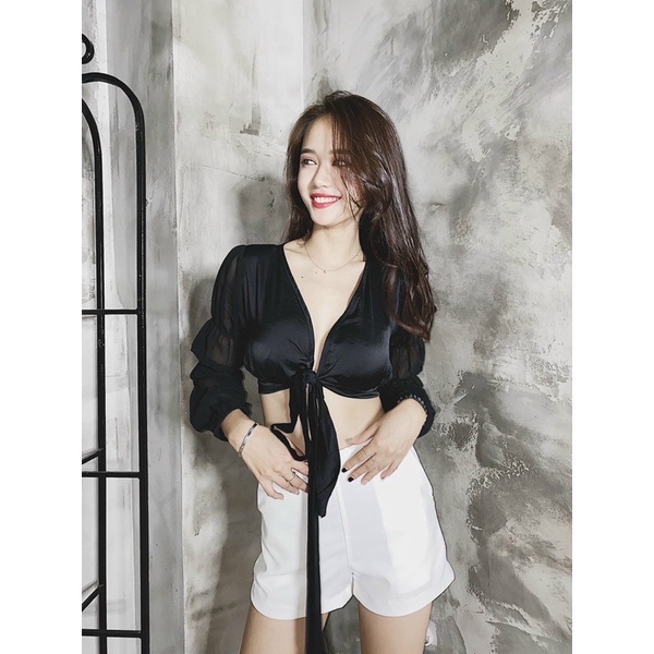 Sơ mi phối lụa siêu cá tính