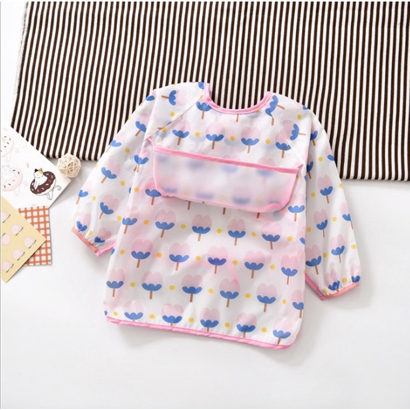 Tạp Dề Dài Tay Chống Nước In Họa Tiết Nghệ Thuật Dành Cho Bé