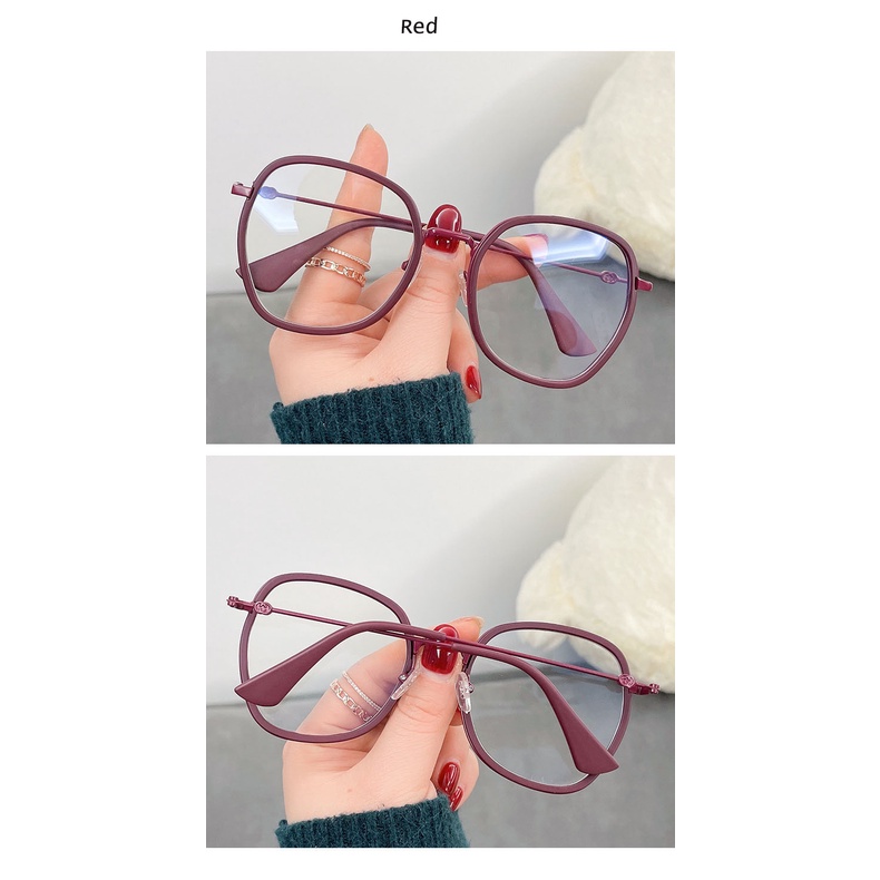 Korean Oversize Frame Anti Radiation Eye Glasses for Women Anti Blue Light Eyewear