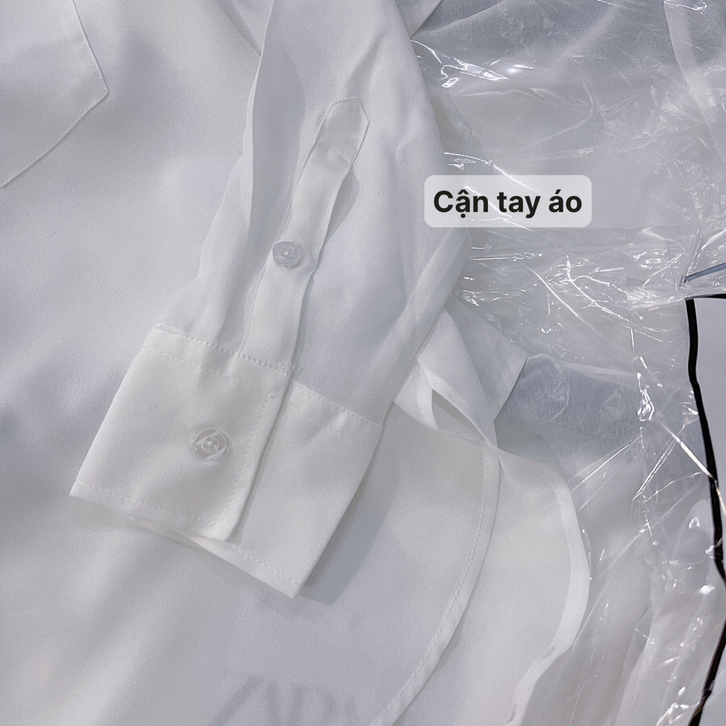 ÁO SƠ MI TRẮNG NGUYÊN MÓC VẢI MANGO XUẤT DƯ SỊN TRẺ TRUNG