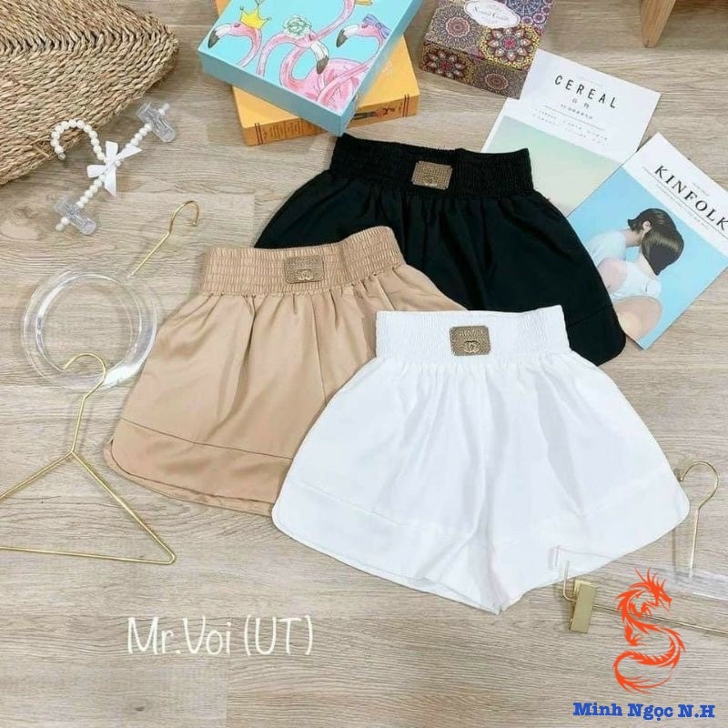 Quần Short Nữ Cạp Cao Chun-Tag Mac Cha.nel-DI.OR
