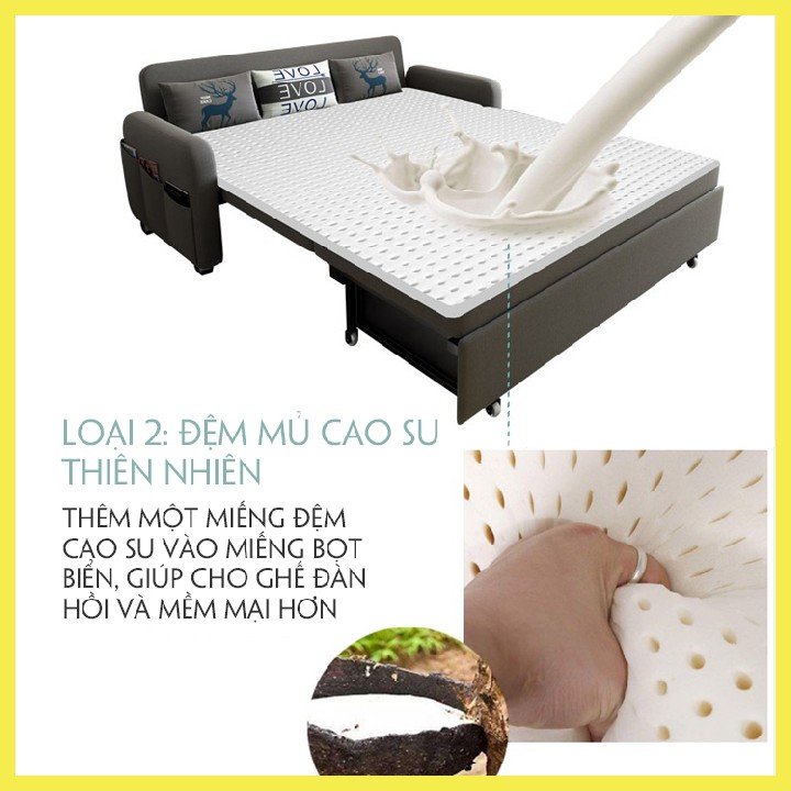 Giường Sofa Thông Minh Gấp Gọn Tích Hợp 2 Tính Năng Vừa Làm Gường Vừa Làm Ghế,Ghế sofa giường cao cấp KT 1m6x1m9