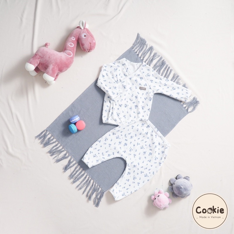 {Nhùn nhùn}Bộ Cookie cài lệch sơ sinh chất thu đông cho bé