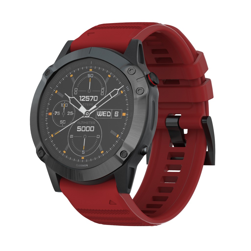 Dây đồng hồ đeo tay bằng silicon rộng 26mm đính sapphire cho Garmin Fenix 6X/Fenix 5X/5X Plus/Fenix3/3 HR/3