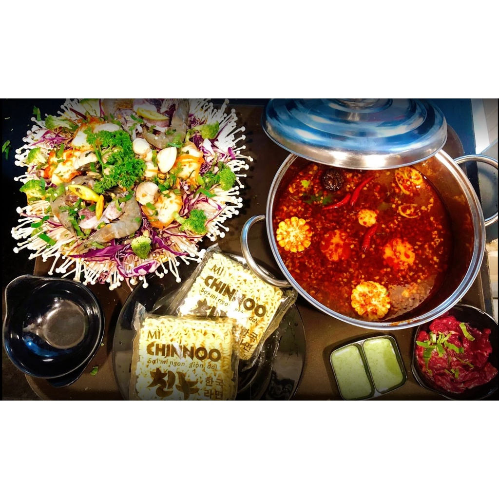 Combo 3 vắt mì Hàn Quốc và 1 chai sốt nấu mì cay Hàn Quốc 300ml, NGỌC HIỂN FOODS