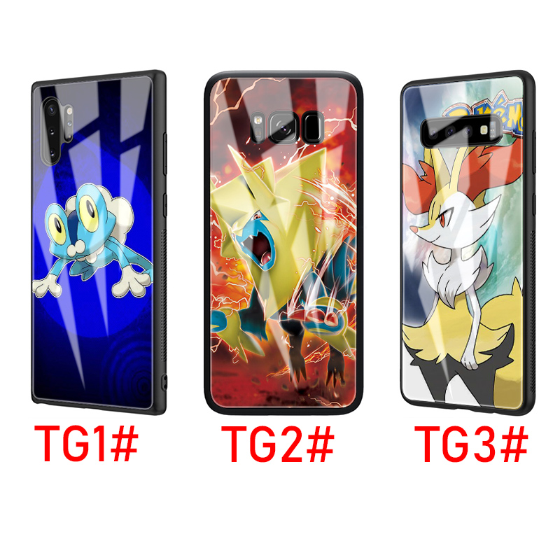 Ốp Điện Thoại Kính Cường Lực Hình Pokemon Xy & Z Cho Samsung A10 A20 A30 A40 A50 A60 A70 A51 A71 A81 S144