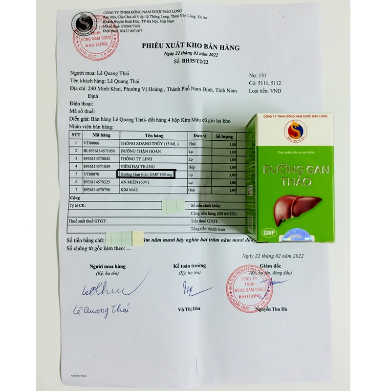 Mát gan giải độc Dưỡng Gan Thảo Hộp 60 viên