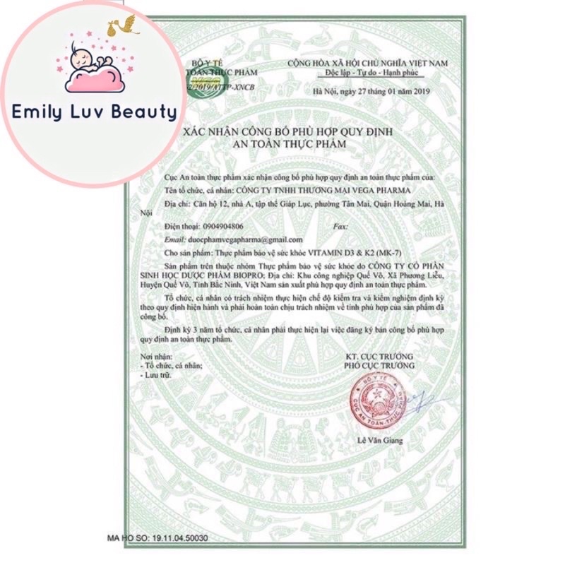 Vitamin D3 K2 nhỏ giọt cho bé 0m+