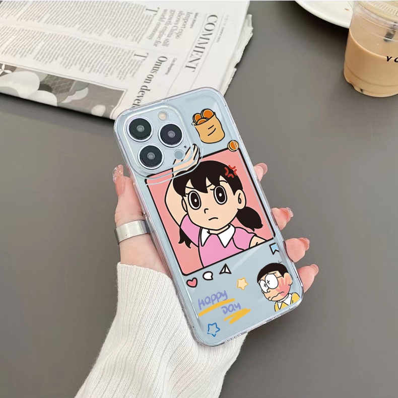 Ốp Điện Thoại TPU Gel Đệm Khí Chống Rơi Hình Nobita Nobi Shizuka Cho Samsung Galaxy S22 Plus Note 20 Ultra 10 S21 FE S20