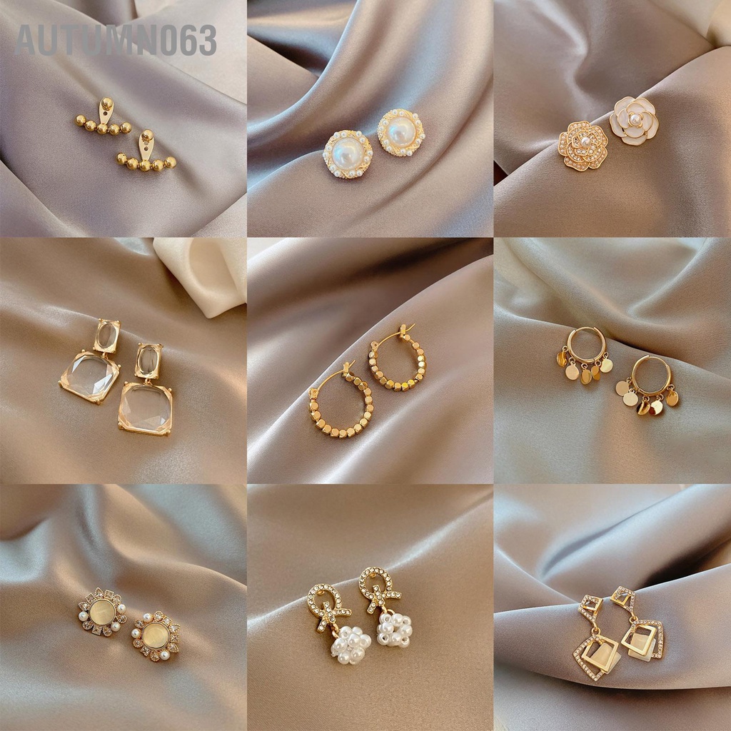Hàng giao ngayHoa tai kiểu Pháp nhiều kiểu dáng/Hoa tai cổ điển Thời trang sáng bóng ngắn gọn Eardrop đơn giản cho phụ nữ Quà tặng ngày lễ sinh nhật cho cô gái