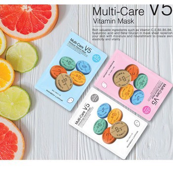 Hộp 10 Mặt Nạ Giấy Dưỡng Da Rainbow L’affiar Multi care V5