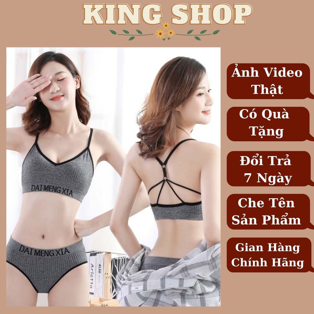 Sét Bộ Đồ Lót Nữ ⭐FREESHIP⭐ Bộ Áo Ngực Quần Lót Cao Cấp Chất Vãi Cotton - Quần Lót Kháng Quẩn 3349