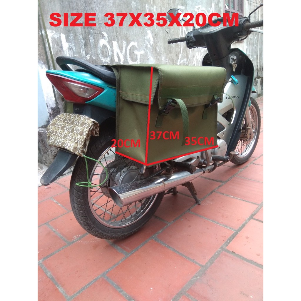 TÚI TREO HÔNG XE MÁY HONDA, TÚI BAO THƯ BÁO, TÚI ĐỒ PHƯỢT THỦ TTB 40X35X21CM