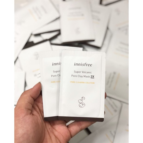 Sample mặt nạ đất sét Super Volcanic Pore Clay Mask 2X 3ml