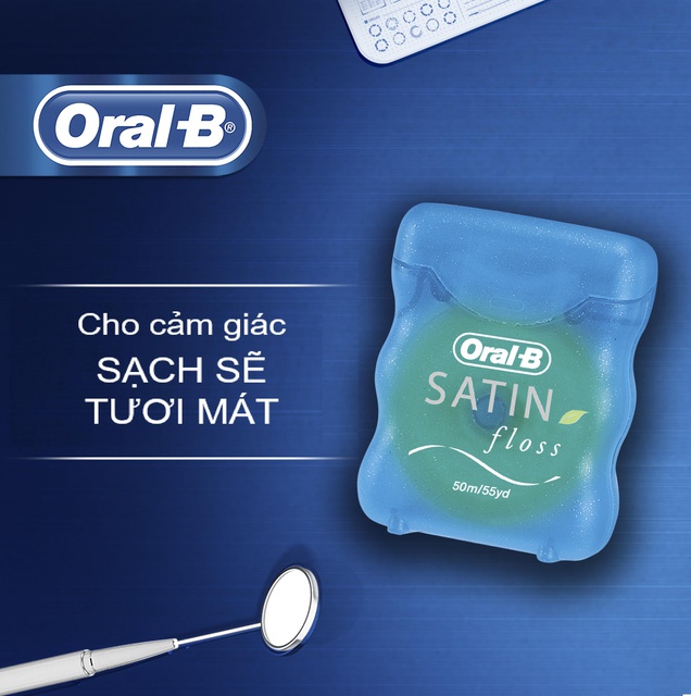 Chỉ nha khoa Oral-B Satin Floss (Cuộn 50m)