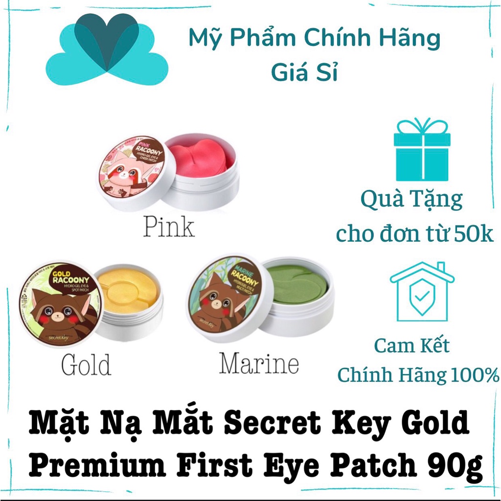 Mặt Nạ Dưỡng Mắt Secret Key Racoony Hydro Gel Eye &amp; Spot Patch 90 Miếng