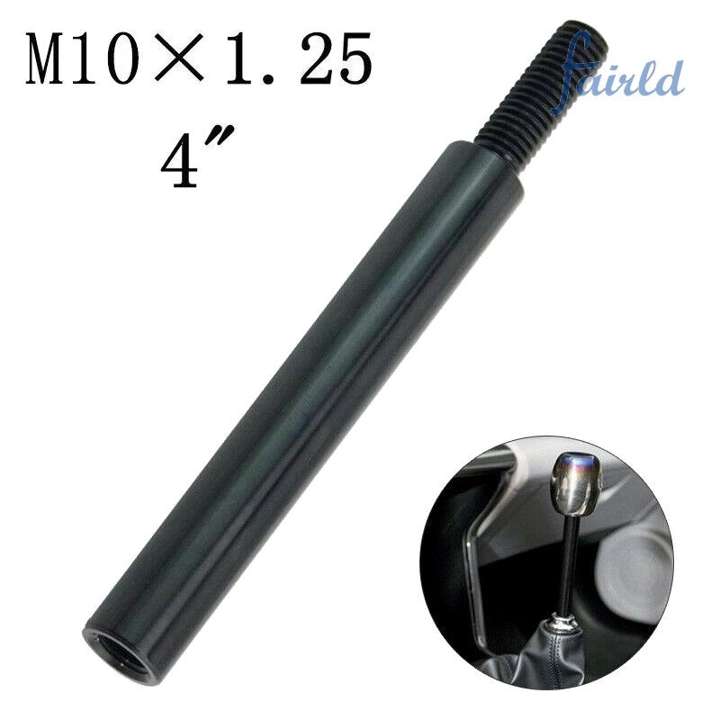 4" M10X1.25 Black Shift Knob Extension For Manual Gear Shifter Lever Extender