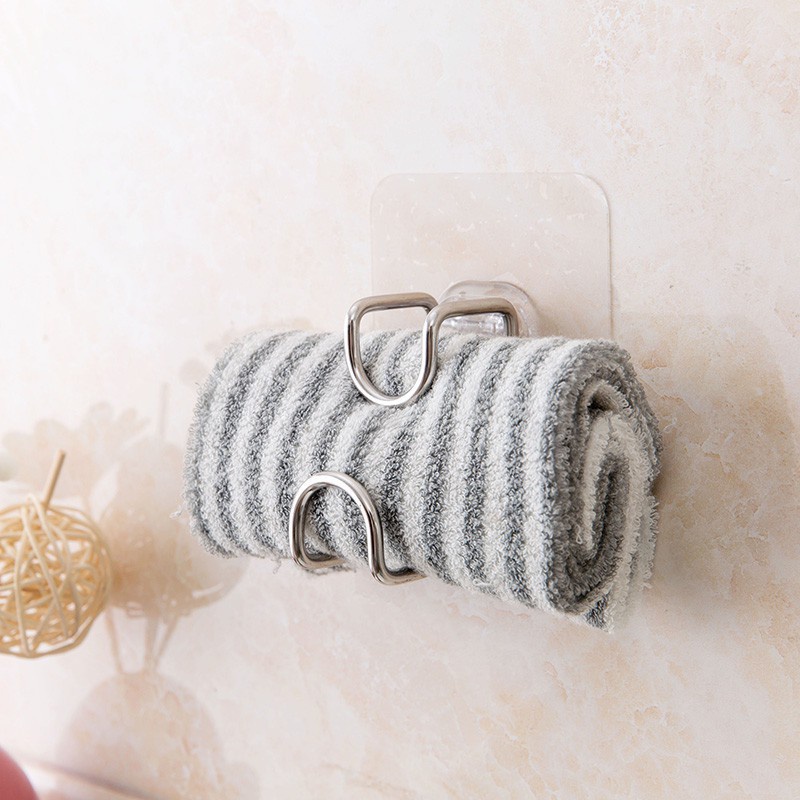 Móc treo thau chậu inox, miếng dán siêu dính chống nước rất tiện lợi
