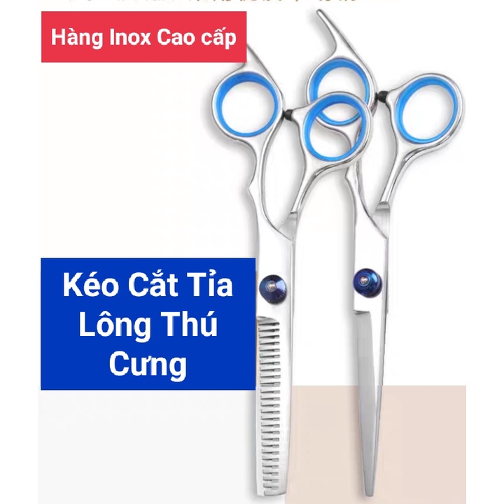 [Hỏa tốc] Bộ Kéo Cắt Tỉa Lông Cho Chó Mèo Thú Cưng - Kéo Cong, Kéo Thẳng, Kéo Tỉa Siêu Bền Siêu Sắc Bén