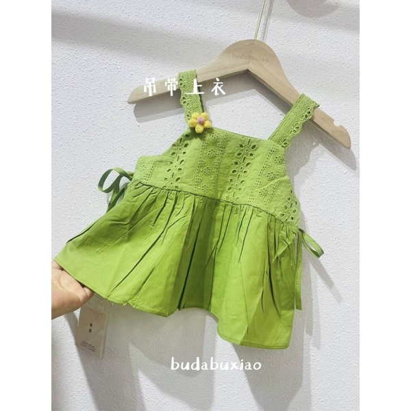Áo 2 dây thô kèm tag hoa cho bé gái cực xinh thời trang mùa hè - Hàng QCCC