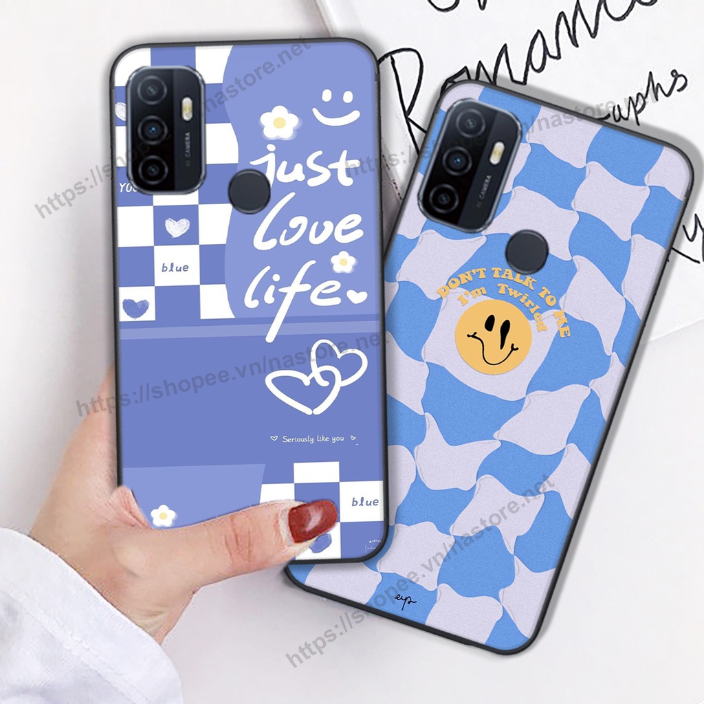 Ốp lưng Oppo A53 trái tim hình gấu cute cá tính, giá rẻ, cực bền