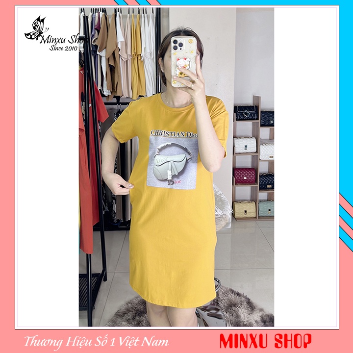 Váy Ngủ Đầm Ngủ Mặc Nhà Cotton Dáng Suông Minxu Shop - Chất Liệu Cotton Mềm Mịn Thoải Mái (Mã VA)