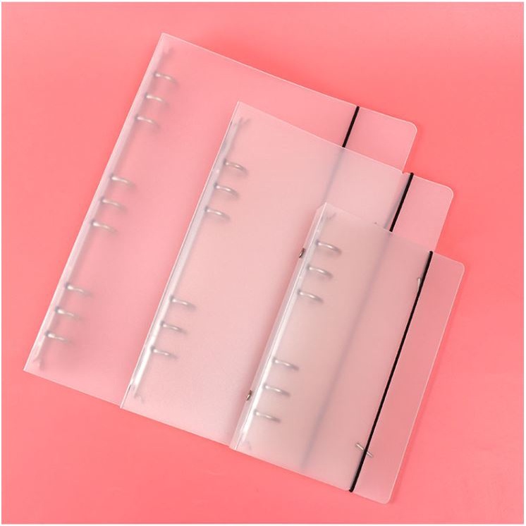 Bìa sổ còng A6 A5 B5 6 9 binder còng Béo shop bìa nhựa chống nước làm sổ tập lưu trữ tài liệu planner bullet journal