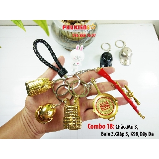 Combo 6 món Móc khóa Pubg GOLD cực chất - Chất liệu kim loại - sơn tĩnh điện cực bền(Có nhiều Combo để bạn chọn)