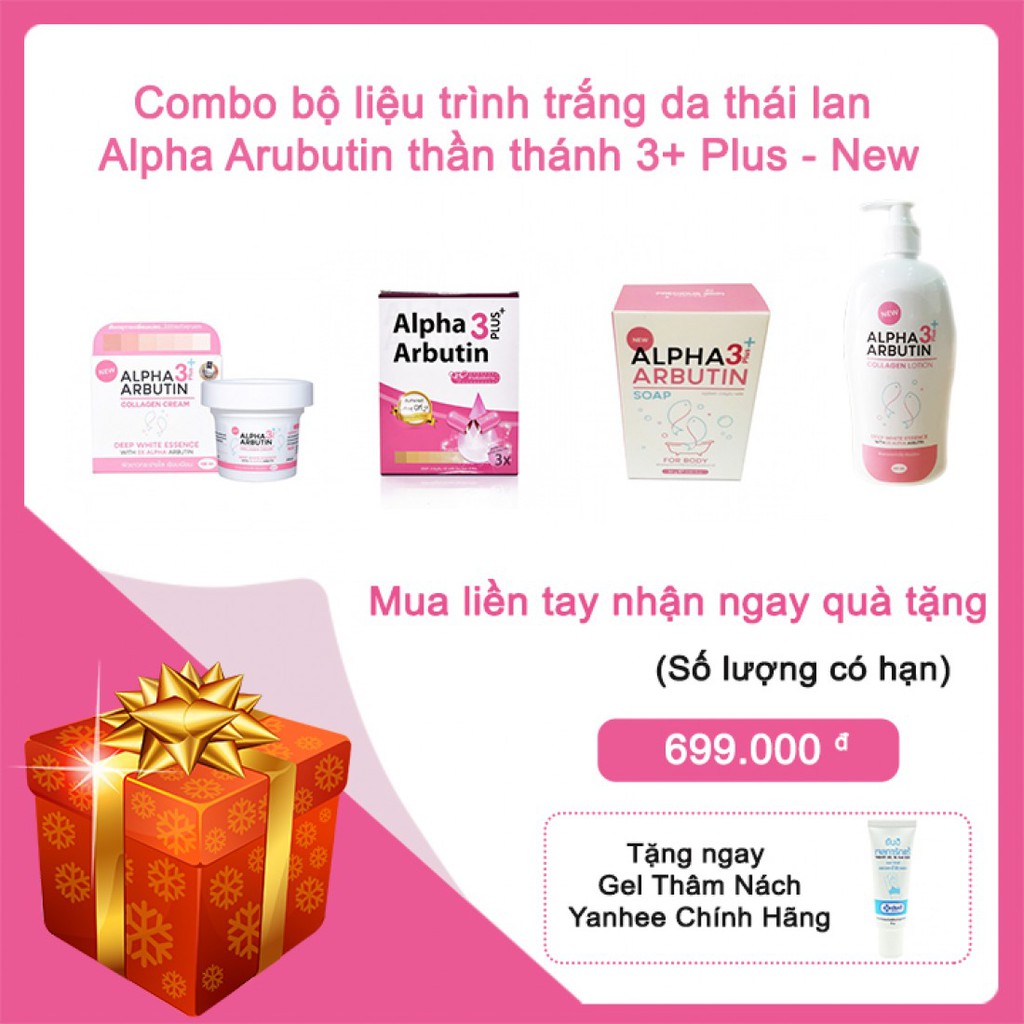 COMBO TRẮNG DA THẦN THÁNH ALPHA ARBUTIN THÁI LAN