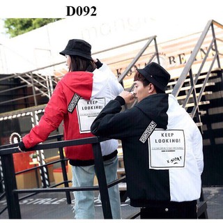 Áo khoác dù nữ 2 lớp có nón đẹp Keep Looking - khoát nữ dù.