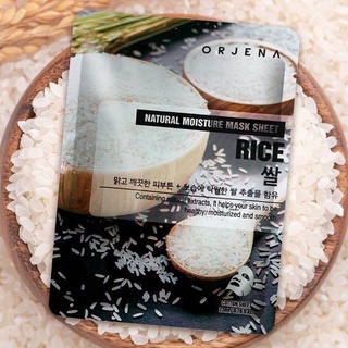 Mặt nạ tinh chất Gạo ORJENA dưỡng ẩm trắng da 23ml Natuaral Moisture Rice Mask Sheet
