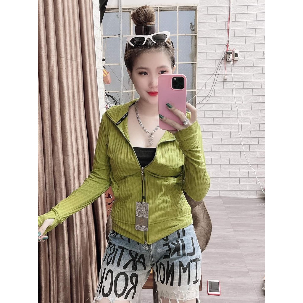 [53-68kg] Áo Khoác Thun Gân To 6 Túi Vải Dày Dặn, Đẹp. Áo Khoác Nữ Vải Thun Gân [TGT]