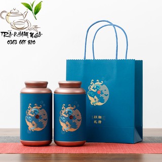 Hộp đựng trà, hũ đựng trà, lọ đựng thảo mộc khô và cafe (phượng hoàng thép) - Trà Thái Nguyên Phạm Nga
