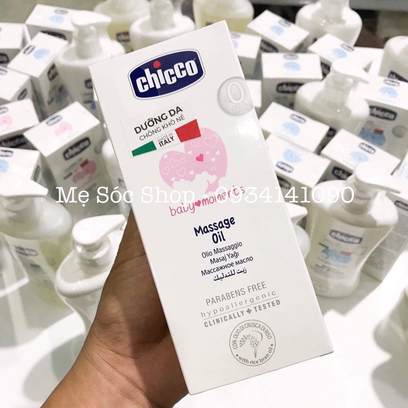 Dầu massage chiết xuất cám gạo Chicco 0M+