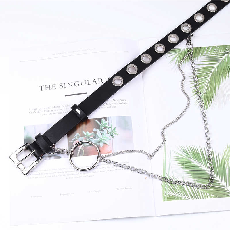 Thắt lưng khóa tròn đơn giản phong cách Punk Âu Mỹ cá tính 13533