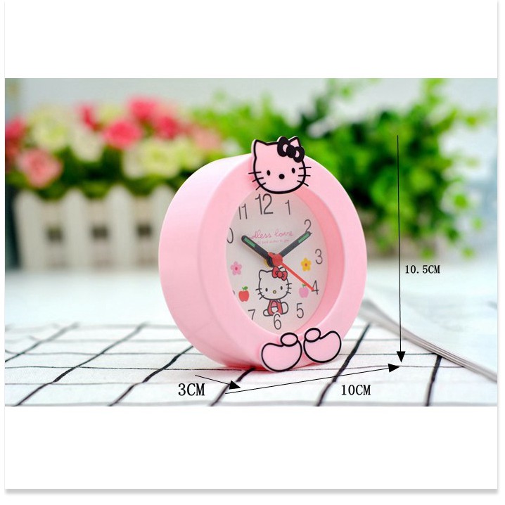 Đồng hồ để bàn  1 ĐỔI 1   Đồng hồ để bàn Hello Kitty giúp bạn đo thời gian, hẹn giờ  và trang trí căn phòng 5444