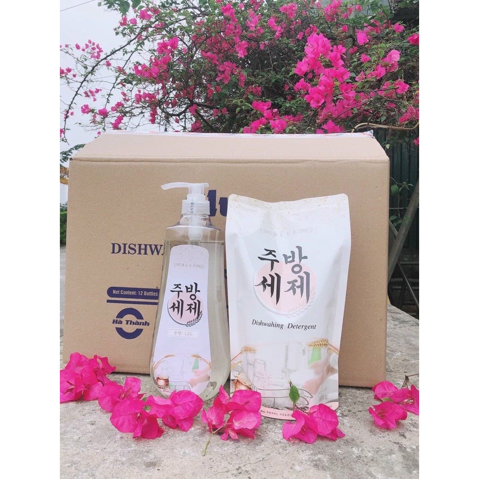 HOT HOT HOT Nước rửa chén hữu cơ  BLUE tinh chất gạo, đậu xanh an toàn cho gia đình bạn, không hại da tay